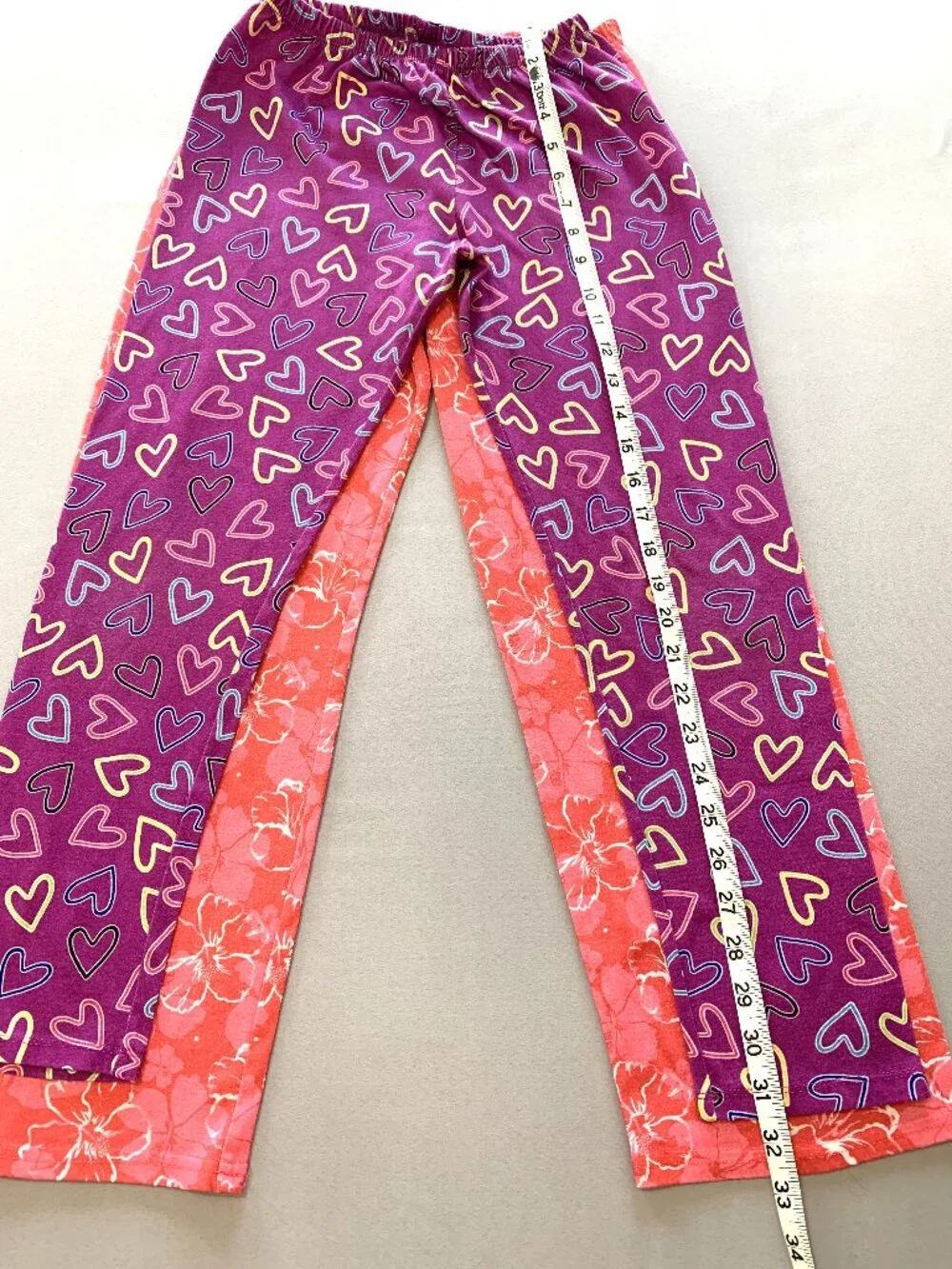 2 Girls Pajama Sets Children's Place Full Length Pants Short Sleeves Size 10/12 - Picture 4 of 9